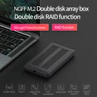 Blueendless портативный чехол для жесткого диска M.2 на Type-c Usb 3,1 NGFF Msata, корпус для жесткого диска, алюминиевая поддержка, двойной диск