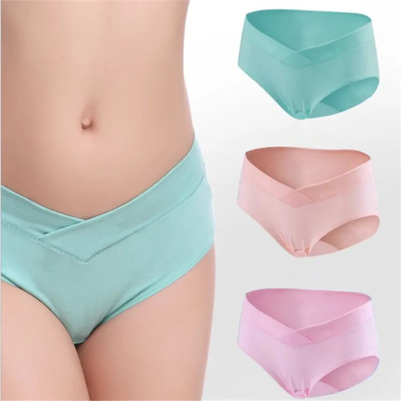 3 шт./партия беременность нижнее Белье для беременных хлопок u-образный с низкой