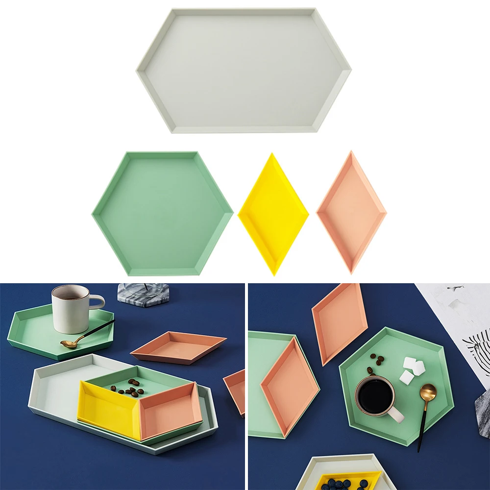 Лоток для хранения в скандинавском стиле многоугольный Настольный