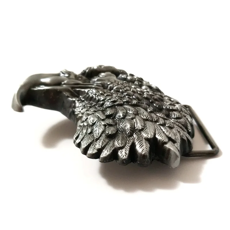 Фирменная мужская металлическая пряжка для ремня с объемной головой орла в стиле