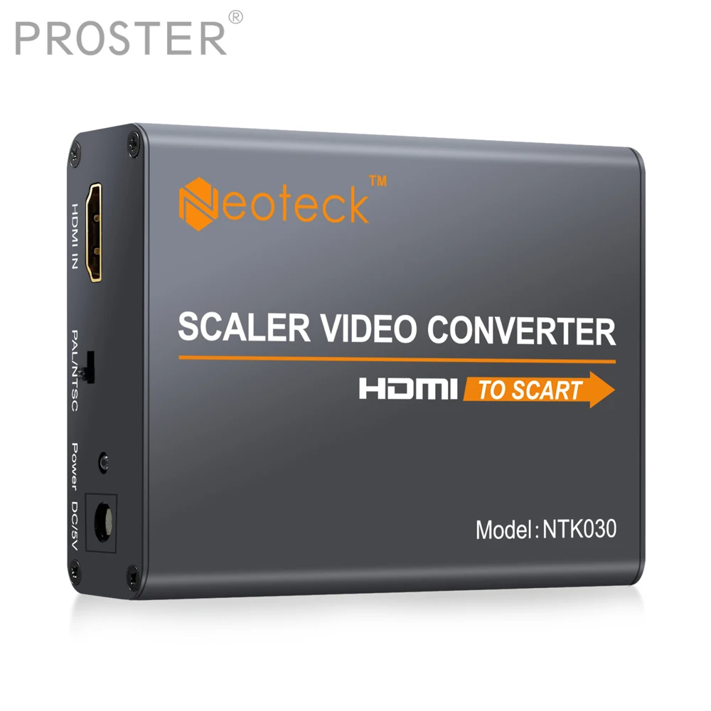 PROZOR алюминиевый HDMI к SCART конвертер 1080P Scart адаптер видео стерео аудио с адаптером