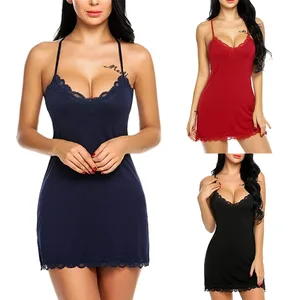 Женские Кружевные ночные сорочки размера плюс, сексуальные ночные сорочки, сексуальное шелковое нижнее белье, ночная рубашка # W