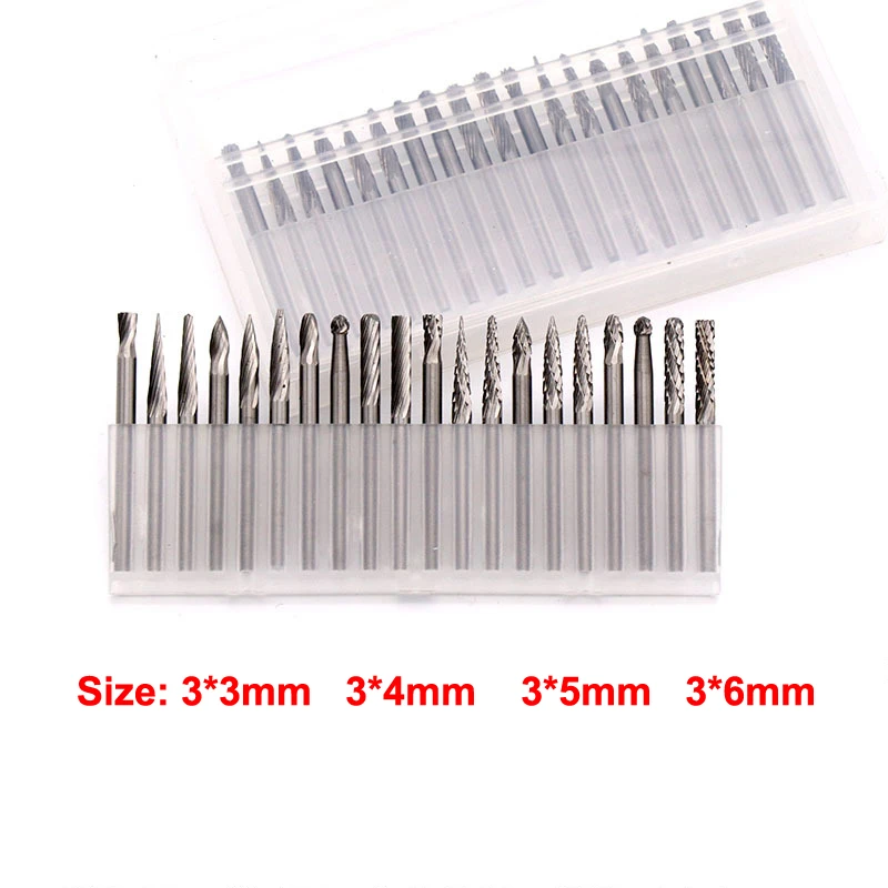 1 шт. 3x3 мм карбидная Вольфрамовая стальная Шлифовальная головка заусенцы Мини