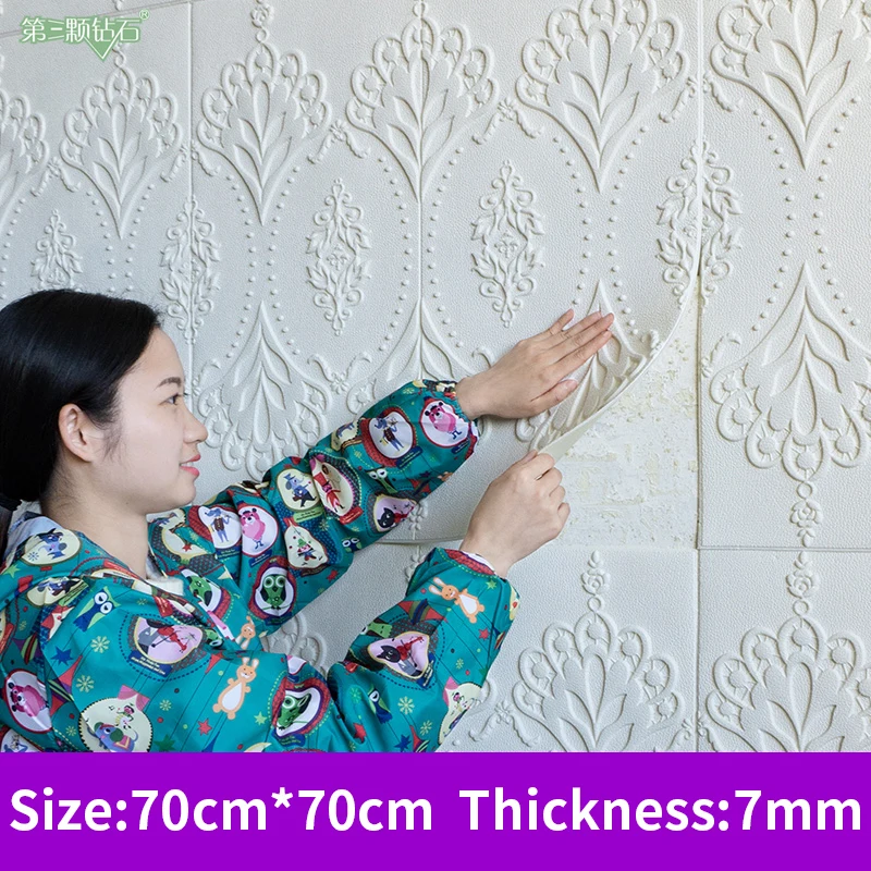 

Self Adhesive tile stone Wallpaper 3D foam brickwall sticker wallpaper ceiling decor TV background home bedroom decor wall panel