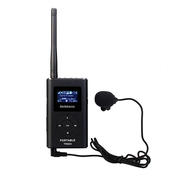 RETEKESS TR504 0,6 Вт беспроводной fm-передатчик ручной MP3 вещание портативное радио для встречи гид системы Открытый Кемпинг