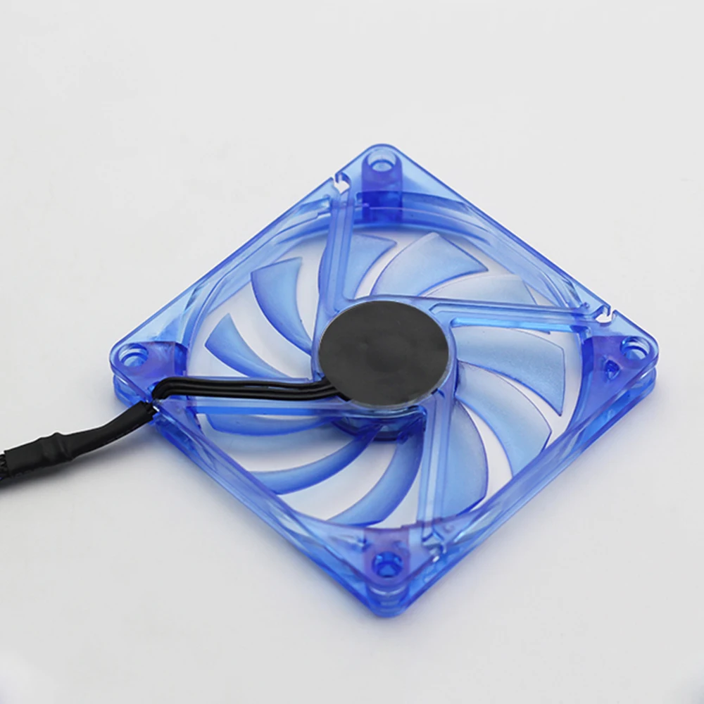 

8cm Super Thin Silent Cooling Fan For Computer Case Modification 12V Blue Transparent 8cm Mini Fan DIY PC Hydraulic Bearing