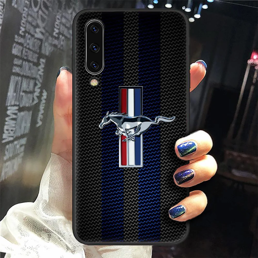

car logo Ford Mustang Luxury Phone Case Cover For Samsung Galaxy A10 A20 A30 E A40 A50 A51 A70 A71 J 5 6 7 8 S black cell cover