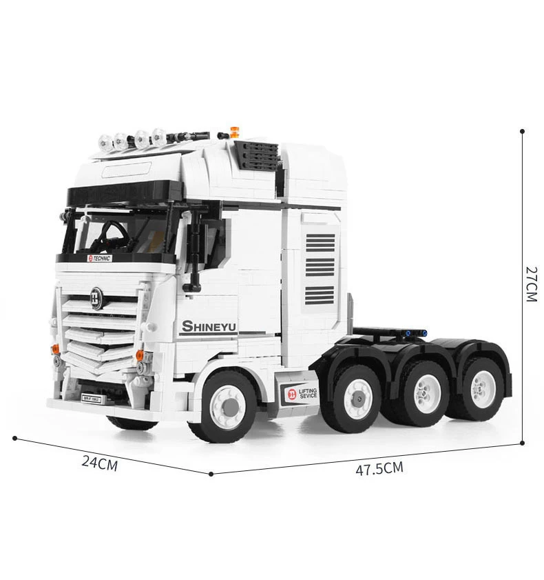 RC техника серии MOC 1389 седельный тягач кирпичи с дистанционное управление модель