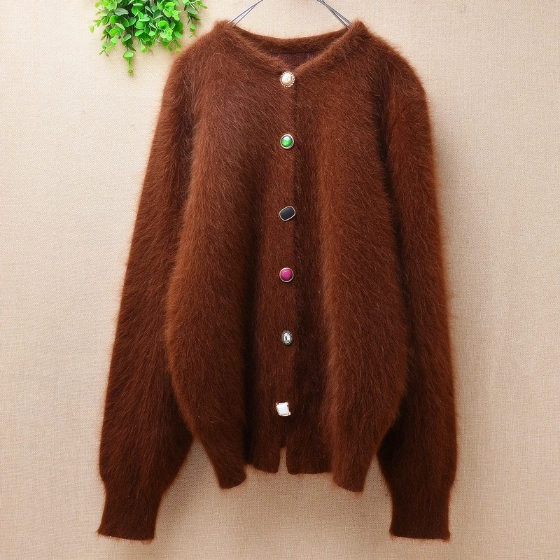 Женская осенне-зимняя модная Толстая теплая норковая кашемировая вязаная