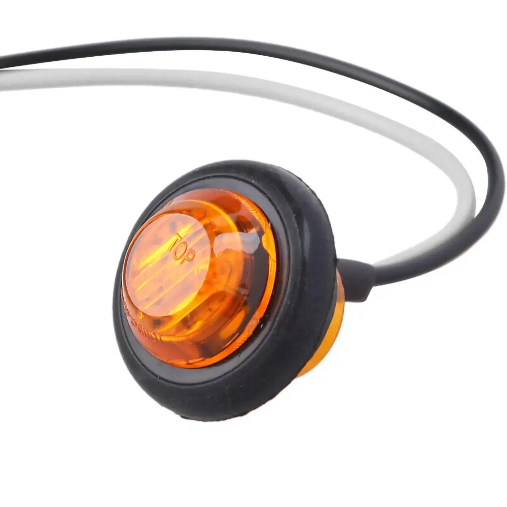 20 шт. 3/4 &quotкруглый светодиодный габаритный светильник для грузовика желтый
