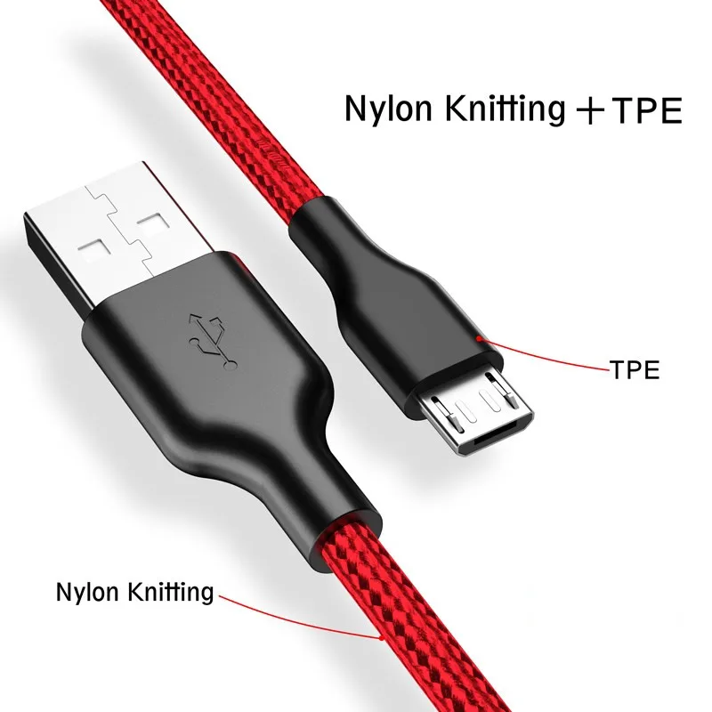 Микро USB кабель для huawei Быстрая зарядка 0,25 м, 1 м, 2 м, мобильный телефон Android кабели samsung Galaxy S7 для Xiaomi Redmi Note 5/Note 4