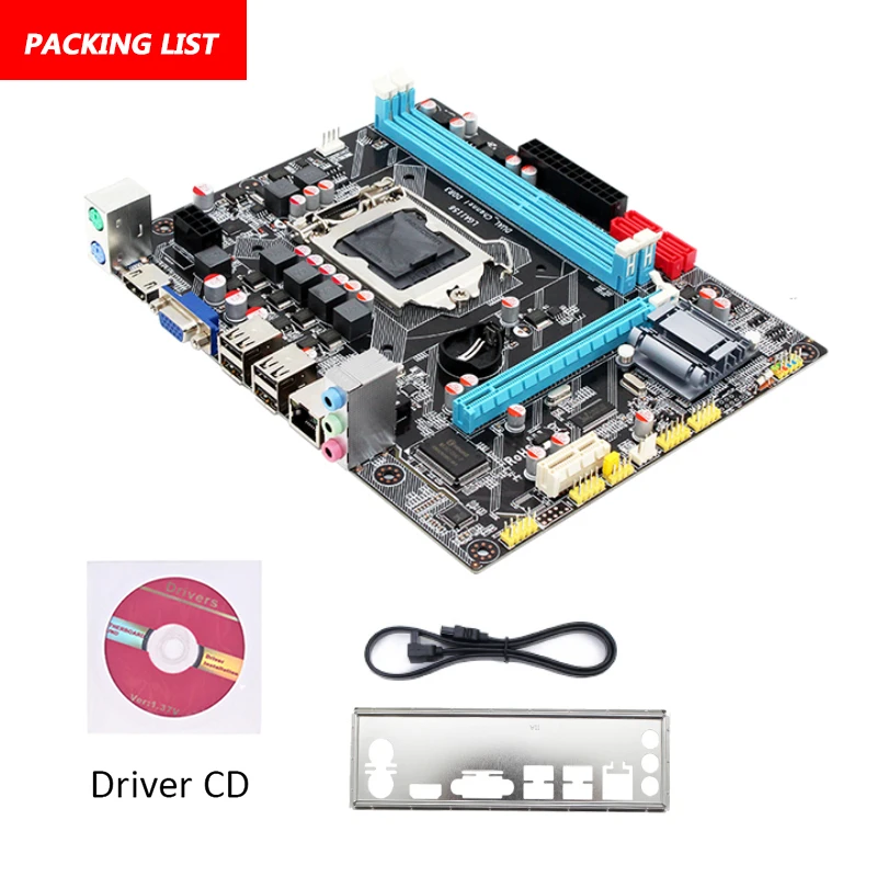 H55 материнская плата новая LGA1156 DDR3 Sup порты Core 2/3 i3/i5/i7 cpu материнская плата PCI-Express usb порты материнская плата для компьютера