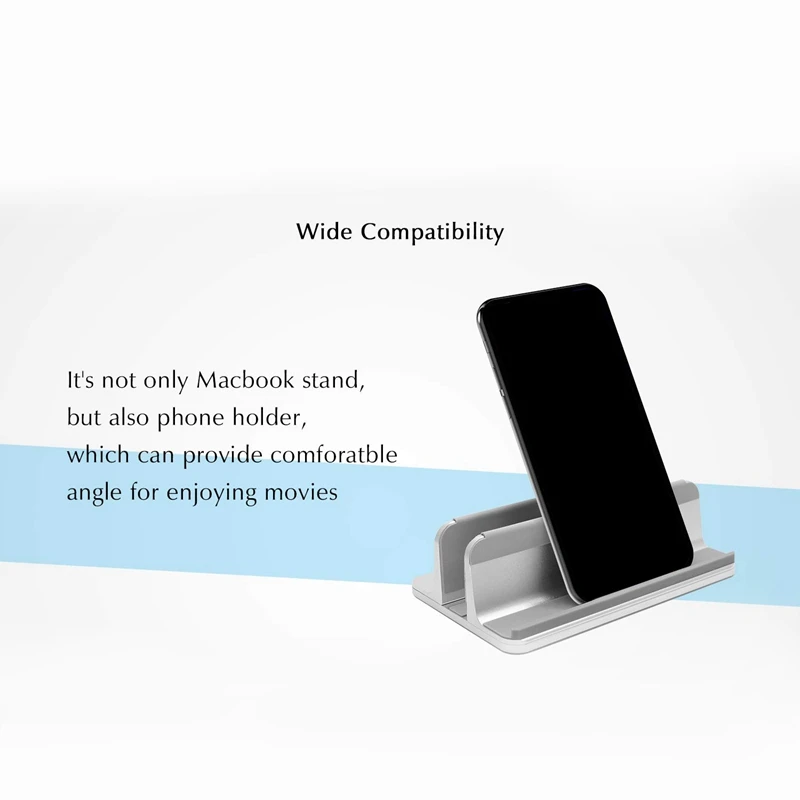 Вертикальная подставка для ноутбука алюминиевый держатель с регулируемым