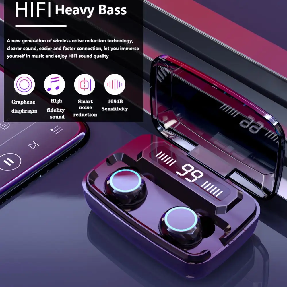 M11 TWS мини наушники IPX7 водонепроницаемые беспроводные Bluetooth шумоподавление со