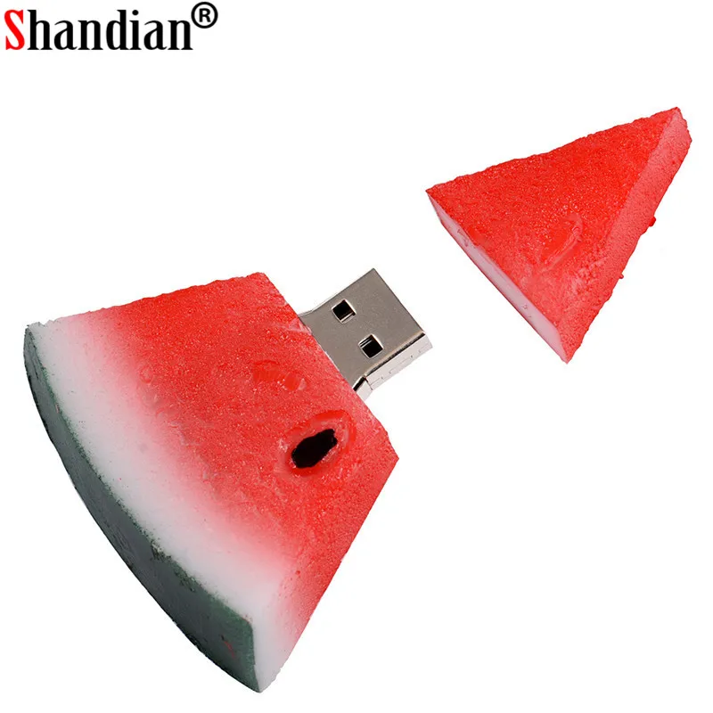 SHANDIAN USB флеш-накопитель с арбузом 64 ГБ 32 16 8 4 2 0 Диск Оптовые продажи фруктовый