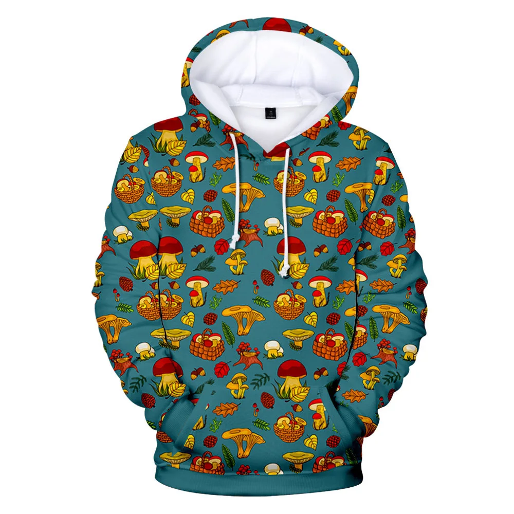 2020 креативные толстовки с 3D принтом диких грибов для мужчин и женщин модная