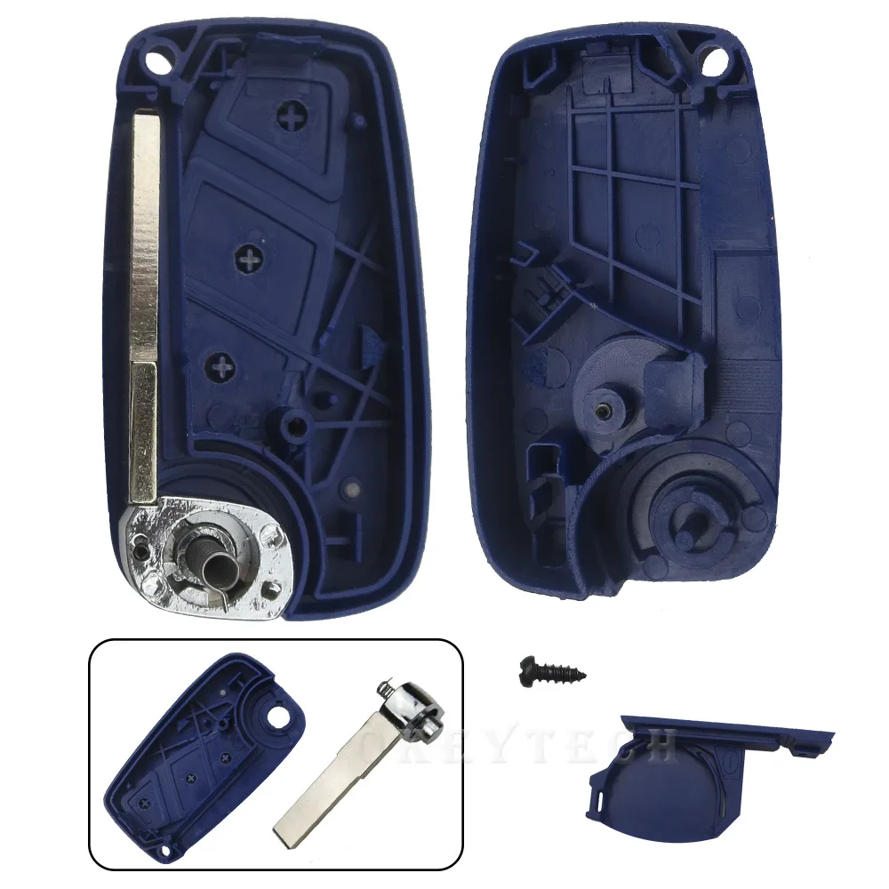 OkeyTech чехол для автомобильного ключа с 3 кнопками Fiat 500 Punto Stilo Ducato Panda Doblo Bravo