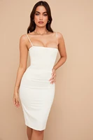 ciemiili new summer women spaghetti strap bandage dress 2021 sexy sleeveless white club celebrity evening party bodycon dresses