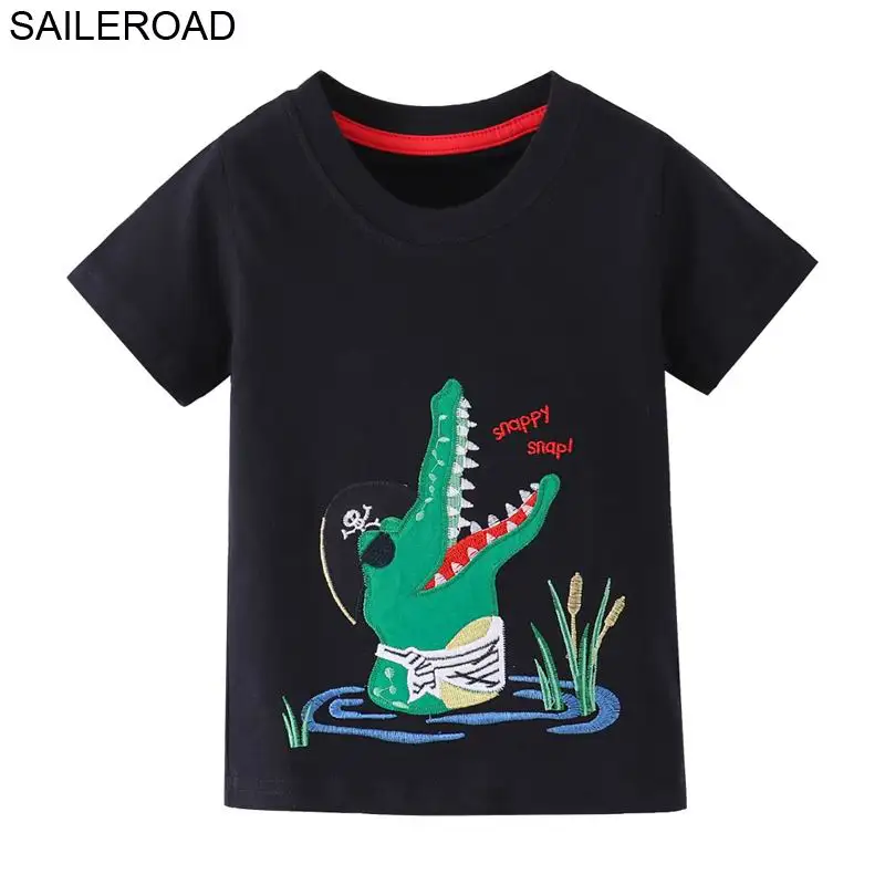 2688 same picture SAILEROAD 2-8лет мультфильм динозавр принт мальчики шорты футболка на лето младенец дети мальчики девочки верхняя одежда одежда хлопок - Цвет: 2688 same picture