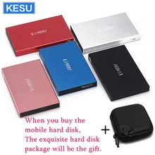 Кесу 2,5 дюймов внешний жесткий диск для хранения 320 г 500 USB3.0 1 ТБ 2 ТБ 750G HDD Портативный внешний жесткий диск HD изготовленным на заказ логосом