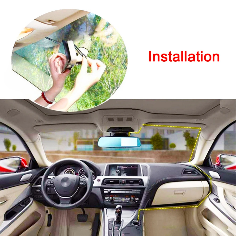 Car Dvr Dual Lens Camera Full Hd 1080p Video Recorder Reverse Image With Dash Cam Mirror | Автомобили и мотоциклы