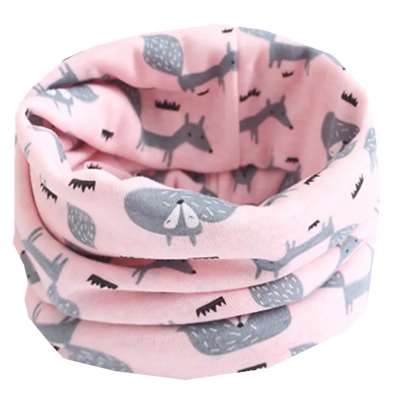 pink fox Хлопковый Детский шарф; детские нагрудники; бандана; тканевая повязка на шею; шейный платок; Детский шарф; воротник; сезон осень-зима - Цвет: pink fox