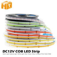 dc12v 24v 384 leds cob led strip 630leds rgb flexible cob led lights red greeen blue ice blue pink gold led tape 5m