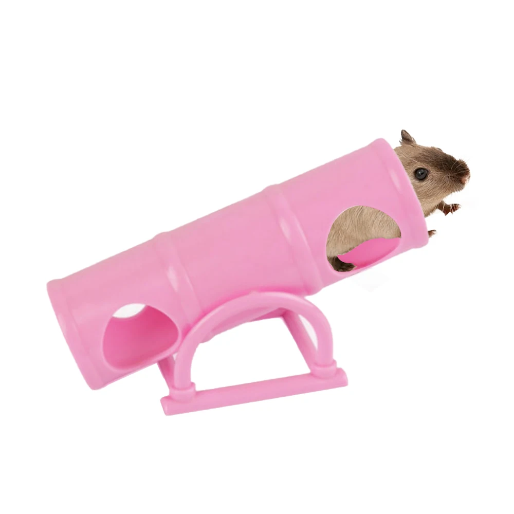 Синяя/розовая трубка-качели для хомяка туннельная клетка домик игрушка