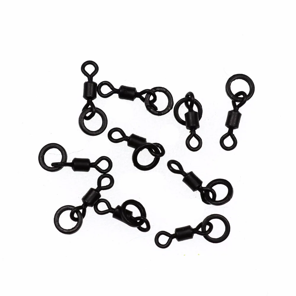 Bimoo 20 шт. антибликовая матовая черная отделка для ловли карпа поворотная застежка