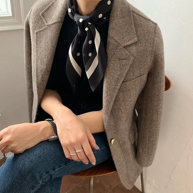 Модный этикет 70*70 см высококачественный шарф для женщин маленькие мягкие