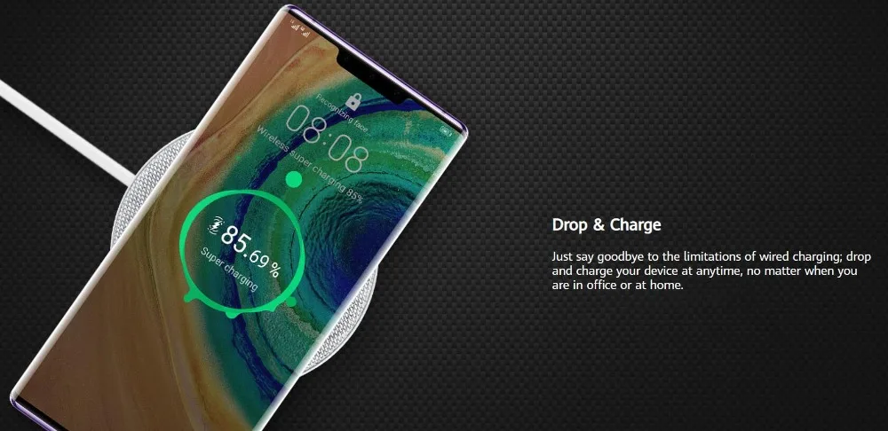 CP61 huawei SuperCharge Беспроводное зарядное устройство Max 27 Вт huawei Qi стандарт tyuv сертифицирован для mate 30 Pro iPhone 11 Pro Max