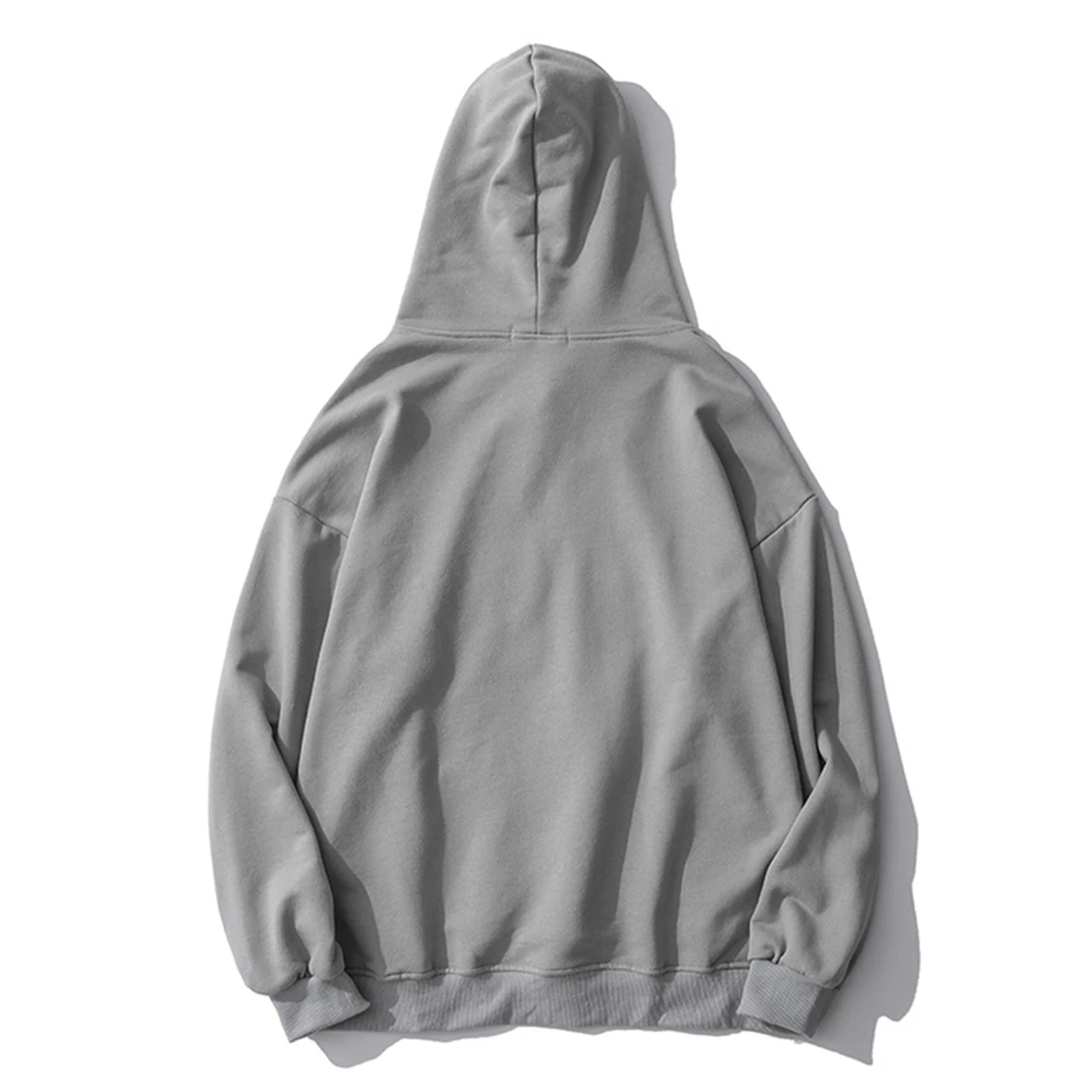 Мужской Хлопковый пуловер в стиле Харадзюку черный Свободный свитшот с