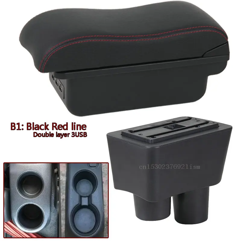 

Подлокотник для Nissan Sunny, Versa, подлокотник с USB-зарядкой, двухслойный центральный подлокотник для хранения, подстаканник, пепельница, аксессуары