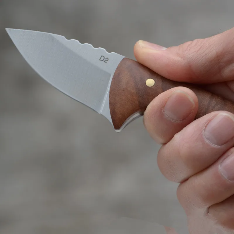 HS Tools D2 Сталь 60 HRC высокопрочный мини-прямой нож лучшие инструменты для