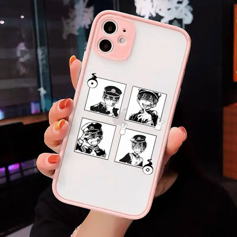

Jamular Toilet Bound Hanako Kun Phone Case matte transparent For Pink iPhone 7 8 x xs xr 11 12 pro plus max mini Clear Funda