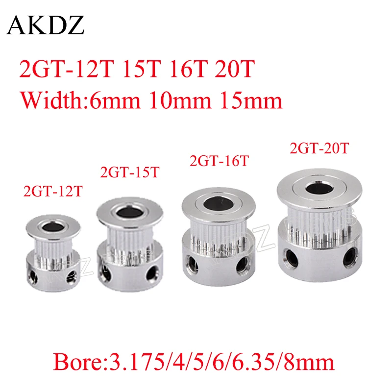 Шкив ГРМ 2GT 12 15 16 20 зубьев отверстие 3 17/4/5/6/6.35/8 мм для ремня GT2 ширина 6 10 детали 3D