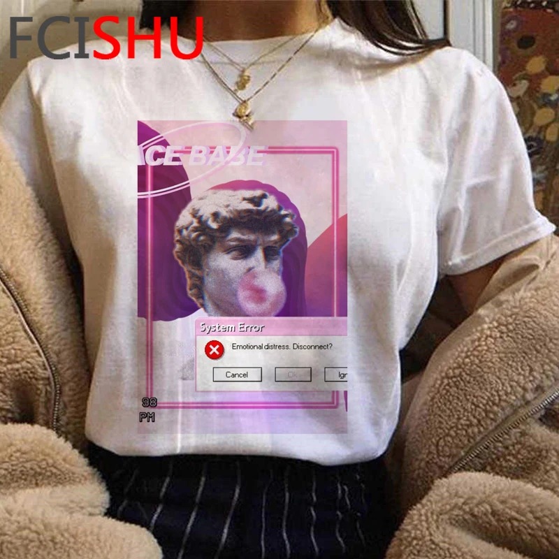 Эстетика Vaporwave с забавным мультипликационным принтом Футболка для мужчин