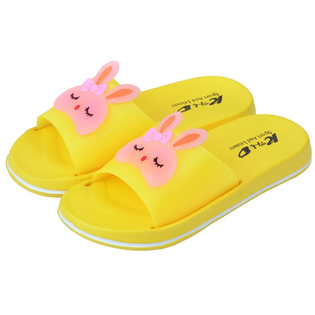 

SAGACE Ladies Flat Cute Cartoon Rabbit Slippers Anti-slip Shower Household flipflop women slippers summer 2020mar4