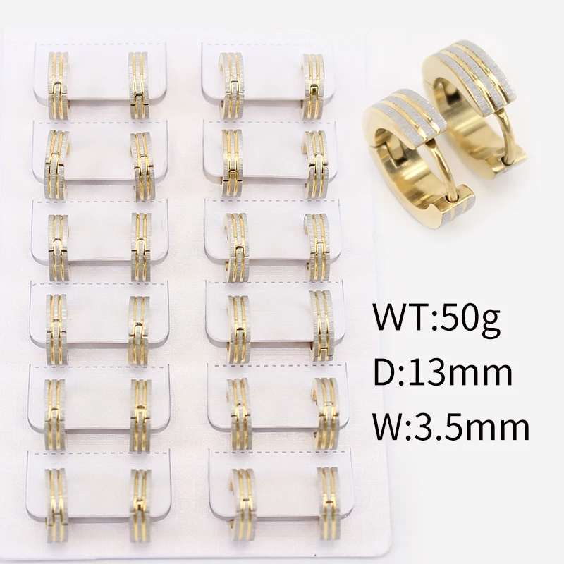 

13mm classic Hoop earrings 12 pairs/set of earrings new design hot sale stainless steel earrings Cute woman jsj002