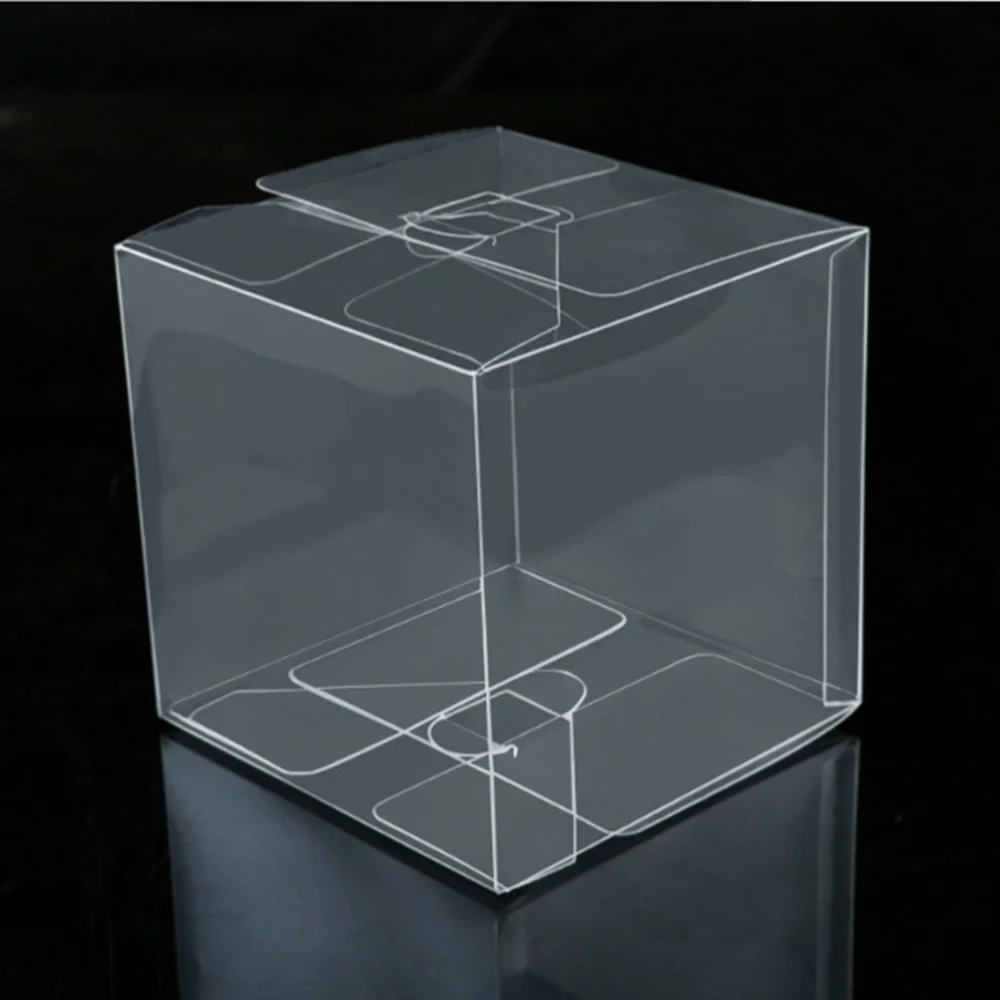 

20pcs PVC Square Packing Box Simple Transparent Box for Gift Fruit (10cm)