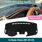 Для Mazda 2 Demio 2007  2014 DE 2008 2009 2010 2013, коврик для приборной панели с защитой от УФ излучения, накладка, Внутренний солнцезащитный козырек, приборная панель, автомобильные аксессуары