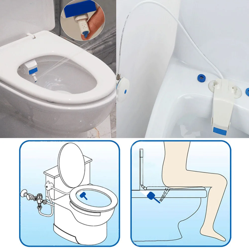 

ABS Home Adsorption Type Cleaning Hygienic Bidet Toilet Smart Shower Nozzle Practical Intelligent Flushing Sanitary Device