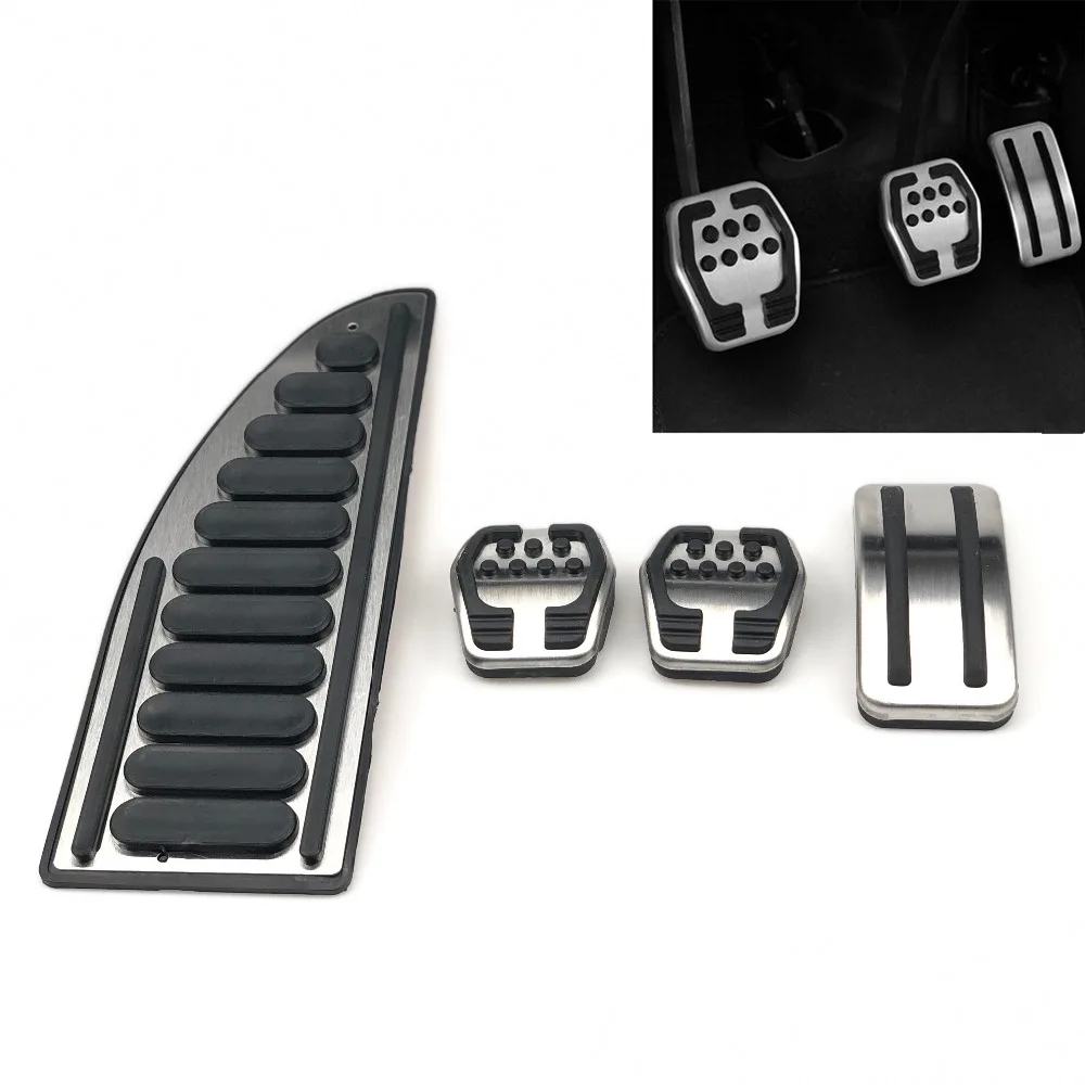 

Car Gas Fuel Pedal Set Brake Pedals Rest Foot Pedal Covers for Ford Focus 2 3 4 MK2 MK3 MK4 RS ST Kuga Escape