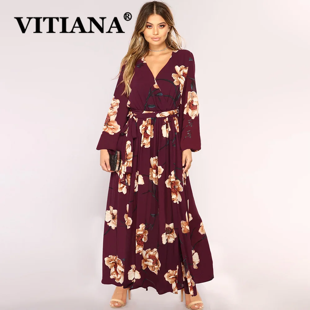 Женское вечернее платье VITIANA повседневное пляжное макси-платье до щиколотки с
