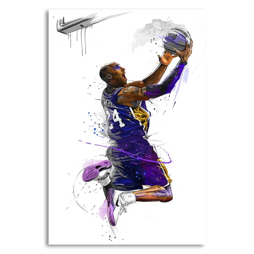 

Unframed Basketball Star Kobe Bryant Canvas Painting Living Room Bedroom Decor Poster and Prints Wall Art Pictures Home Decor