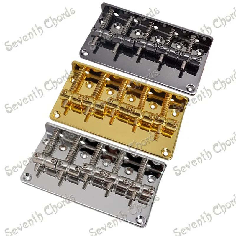

A set of 5 bass strings bridge Silver iron bass for Electric guitar Bridge Guitar Parts accessories