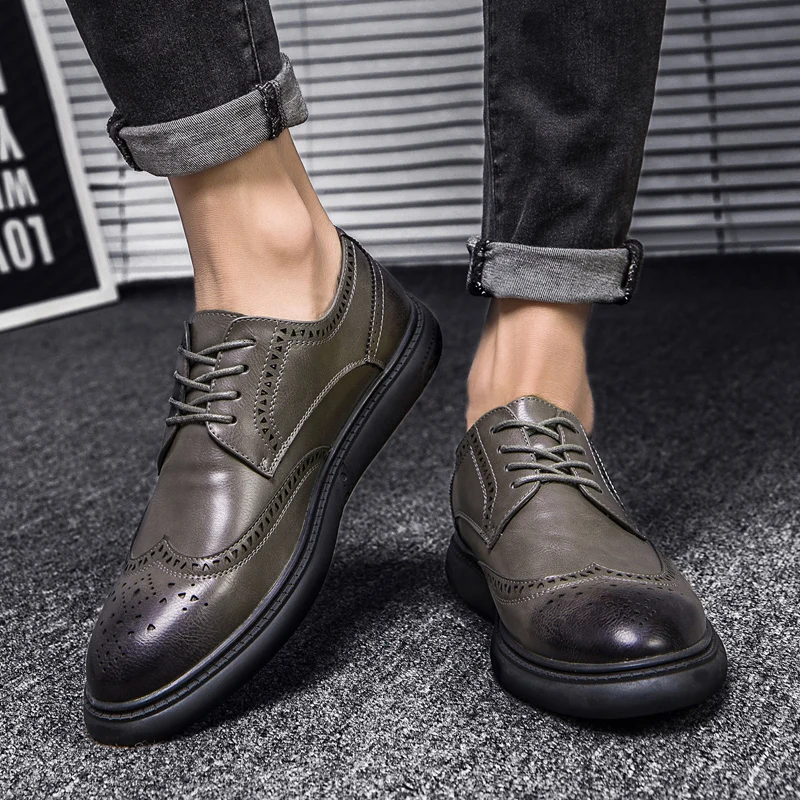 

Casual Fashion Shoes Sapatos Casual Male Shoe Zapatos Hombre Cuero Shoes Men Leather Sapato Leisure Man Casuales Para De Black