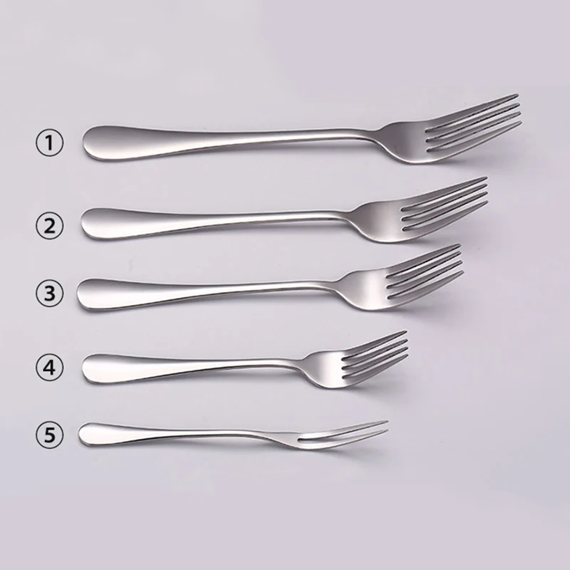 Сервировочная вилка из нержавеющей стали для десерта фруктовая посуда кухонная