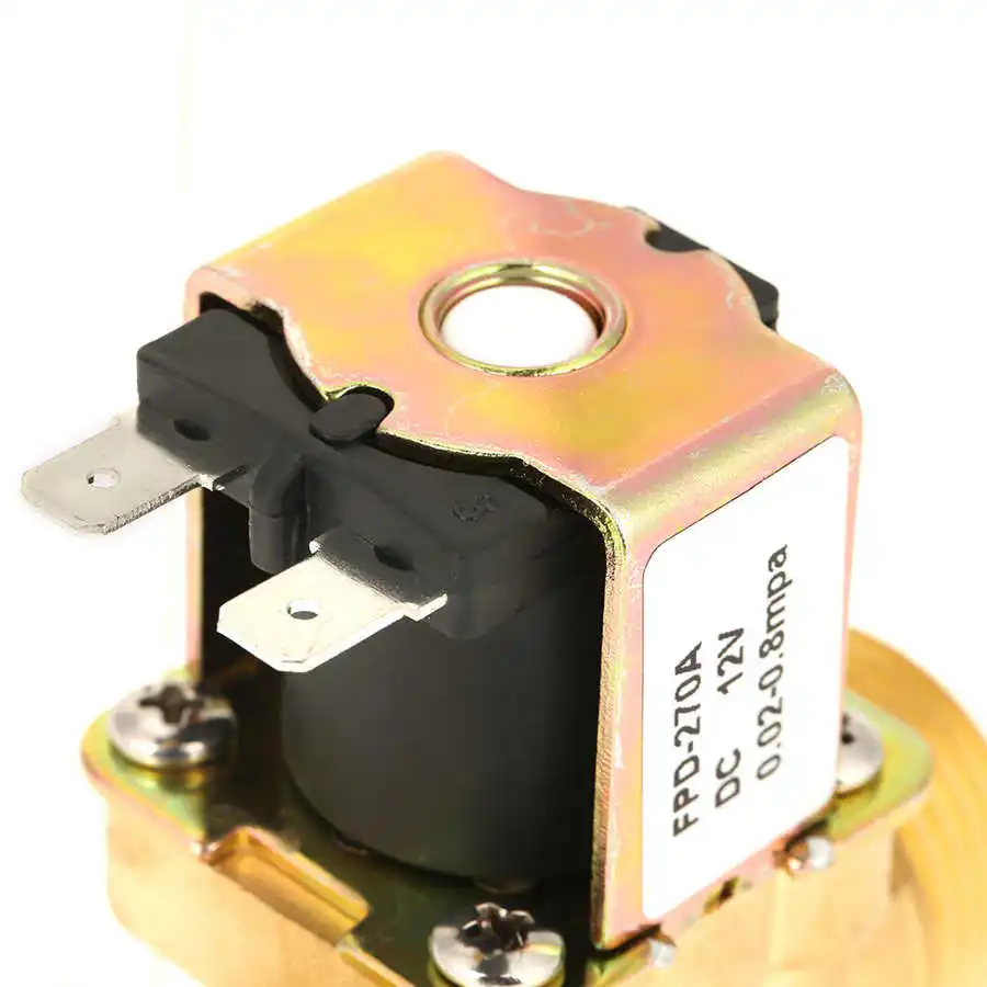 Электромагнитный клапан 1 шт. DC12V G3/4 нормальный закрытый латунный Электрический