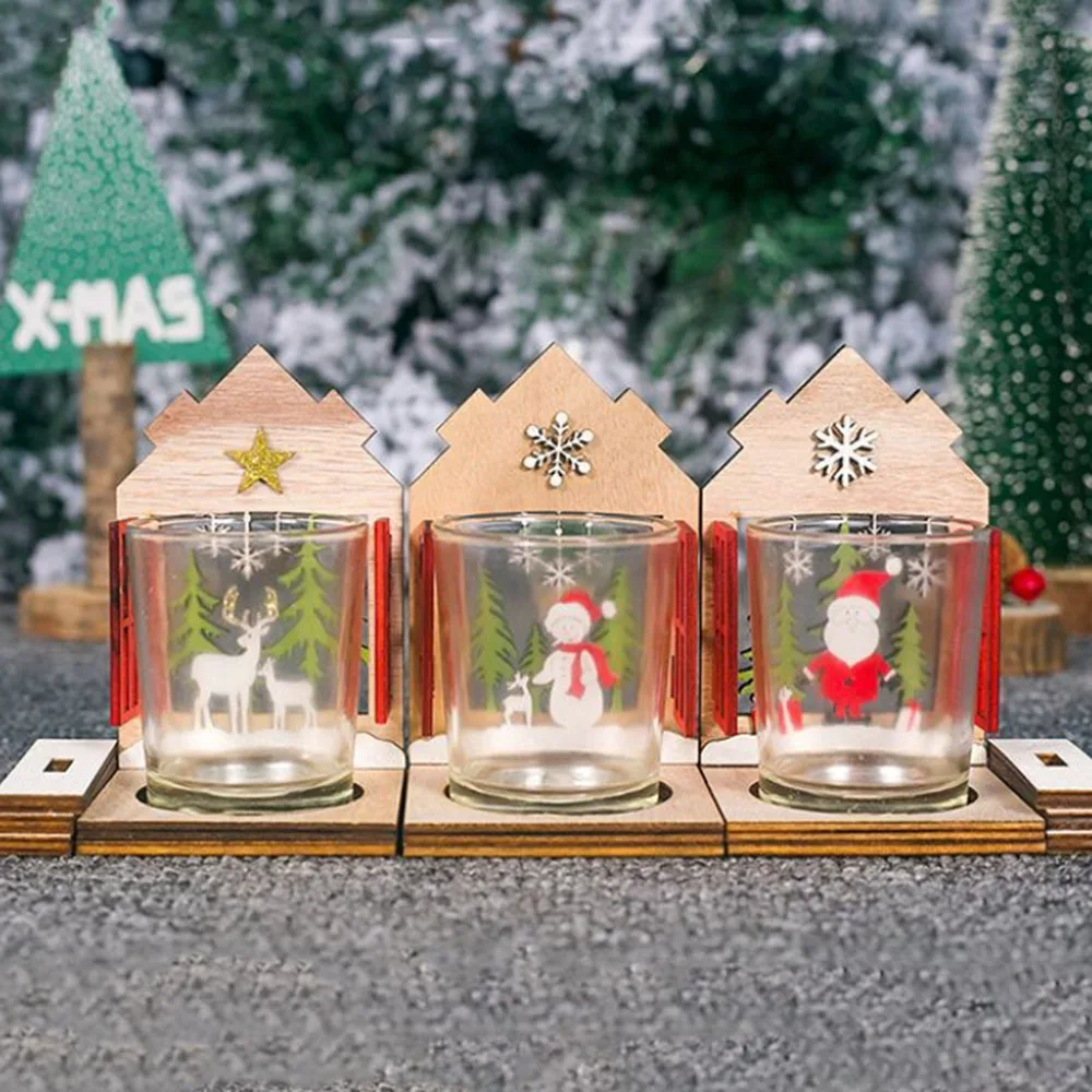 Декоративный Подсвечник рождественский дом подсвечник украшения Ремесла